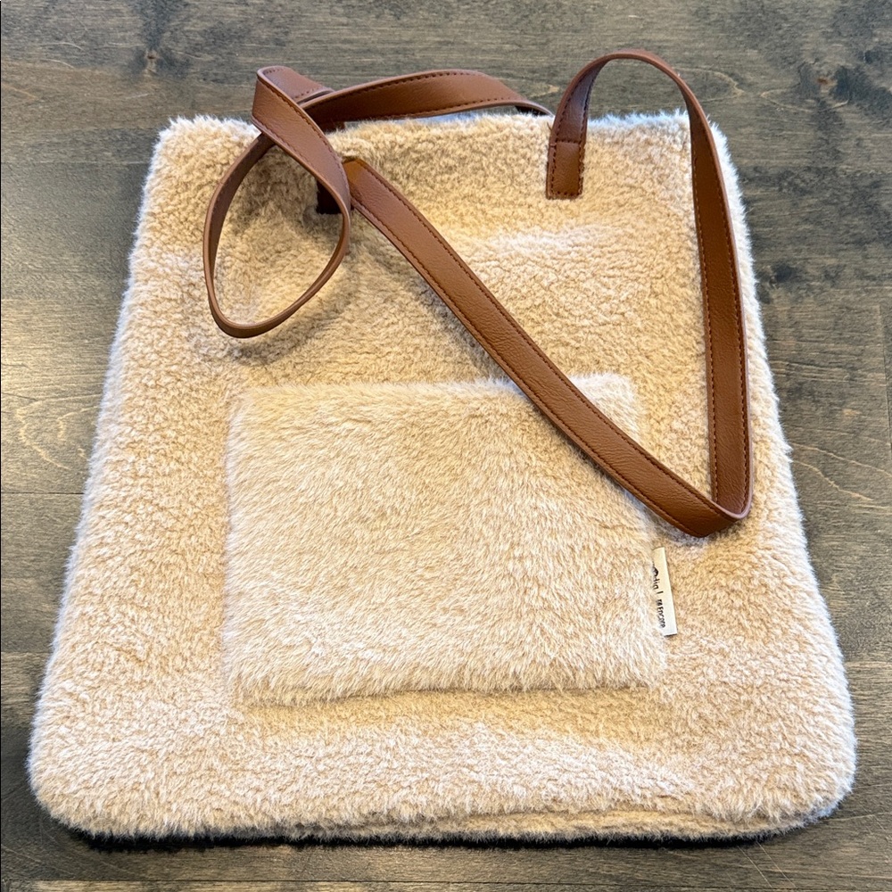 Arcadia Cream Sherpa Tote